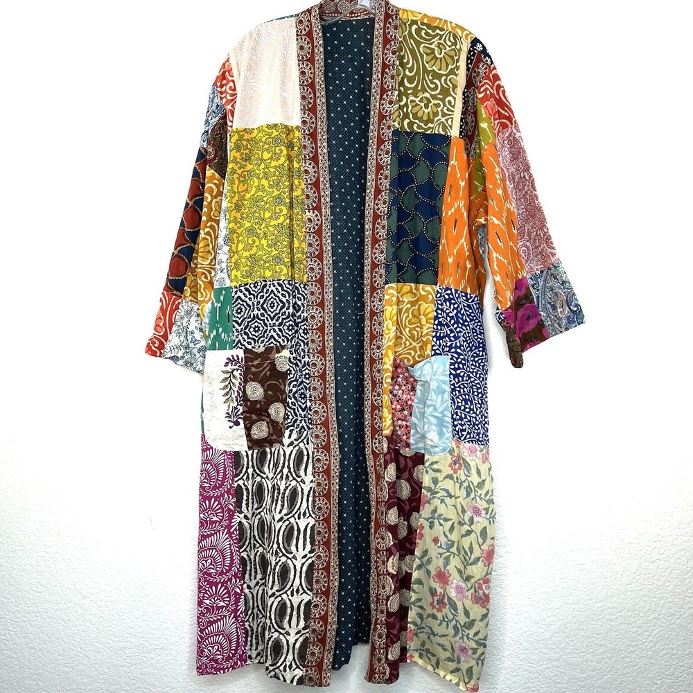 Robe Duster Patchwork Bohemian one size Medium kimono